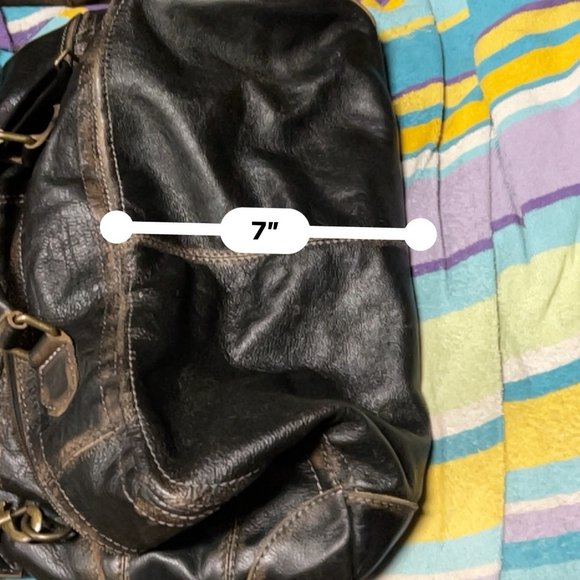 Wilson's Leather Black Rivet Duffel Bag One Size - Picture 5 of 7